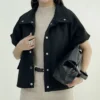 وست زنانه فوتر مدل روناک رنگ نسکافه ای و مشکی شیکدونیا