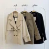 ترنچ کت زنانه کتان کجراه شیکدونیا رنگ‌بندی متنوع